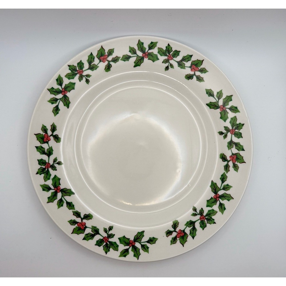 Royal Norfolk Holly Christmas Dinner Plate 10.5" Microwave & Dishwasher Safe